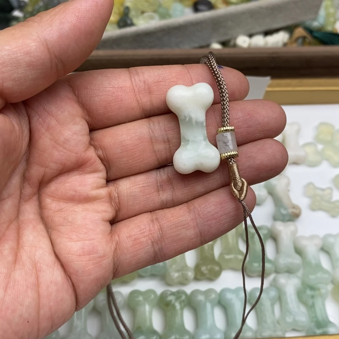 岫玉纯天然岫玉挂件戒圈未镶嵌