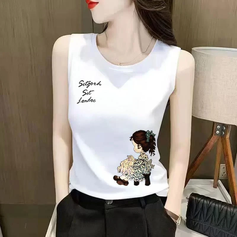 哥弟阿玛施正品白色背心女早秋2025新款西装内搭小吊带打底衫无袖
