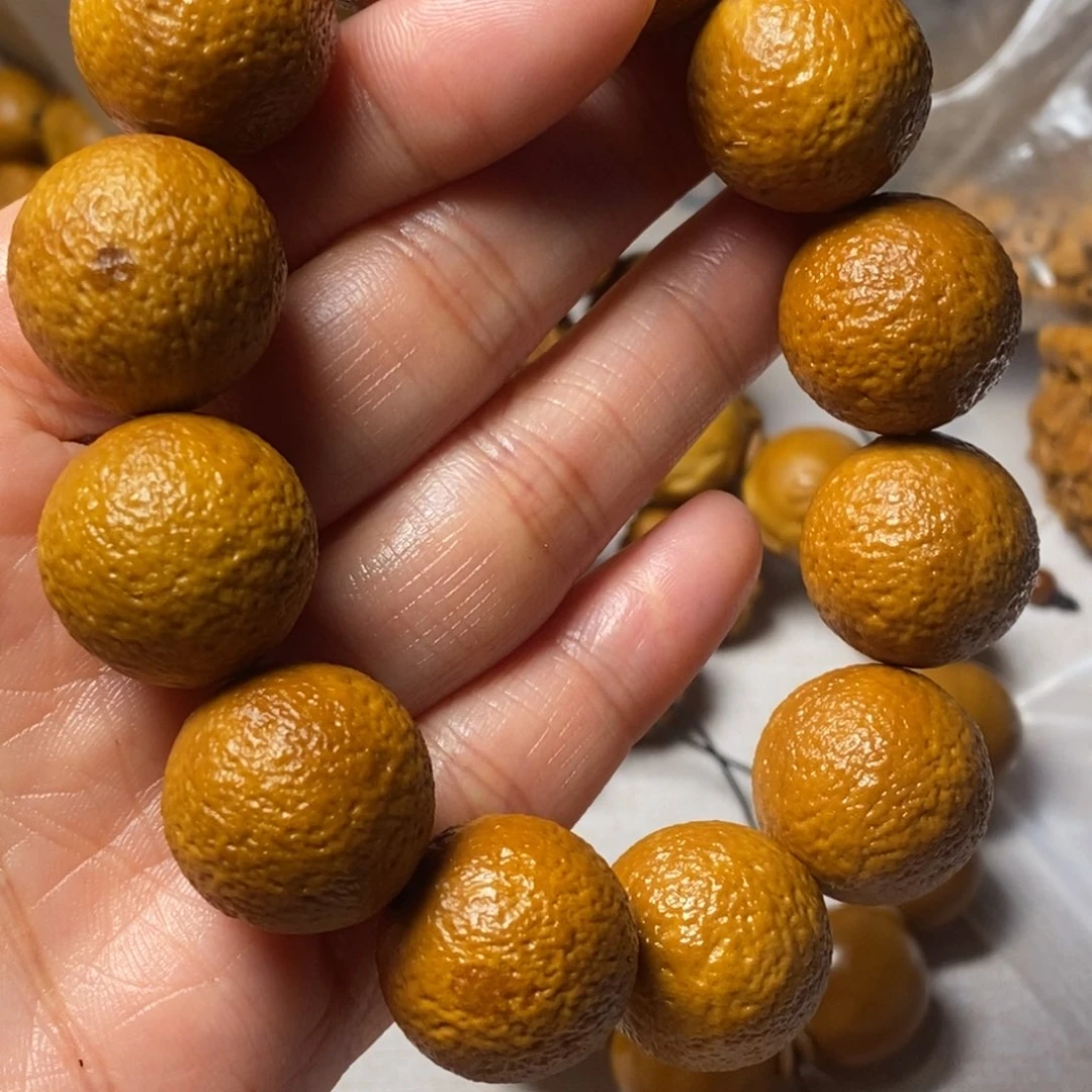 橄榄核手串/手链七**光橘子皮光珠