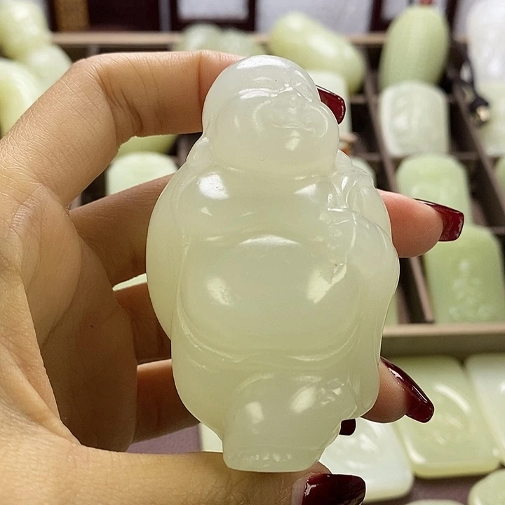 昆仑石立体圆雕佛公