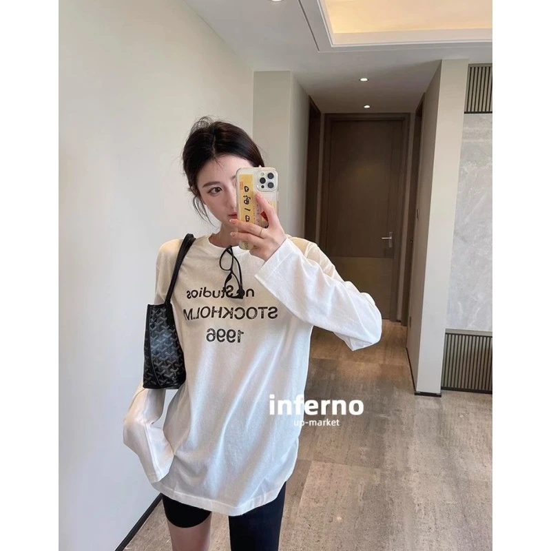 韩版圆领字母印花防晒罩衫夏季新款宽松显瘦休闲洋气百搭长袖上衣