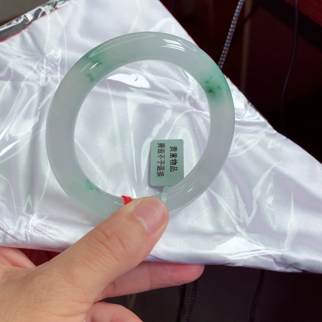 未镶嵌手镯翡翠缅甸天然A货翡翠手镯56圆条