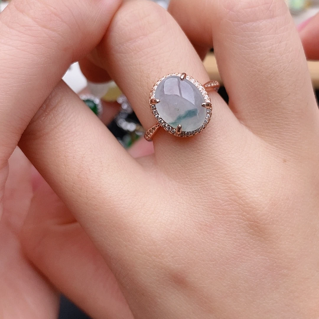 知***@翡翠银S925镶嵌戒指