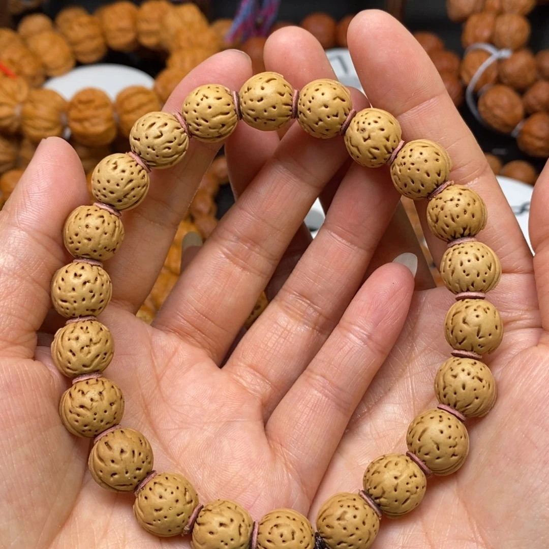 桃核手串小黄豆，