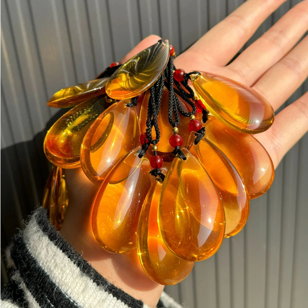 【匠心甄选】工艺珍藏吊坠链-322黄水滴吊坠