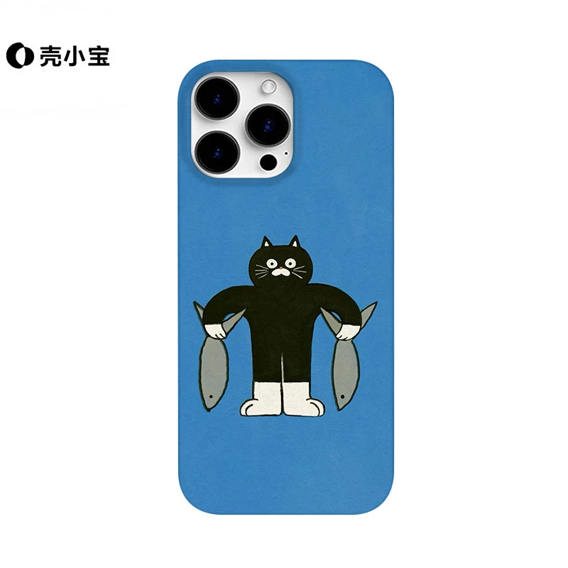 抓猫黑鱼适用于苹果16promax搞怪iPhone17pro手机壳个性小米13/14
