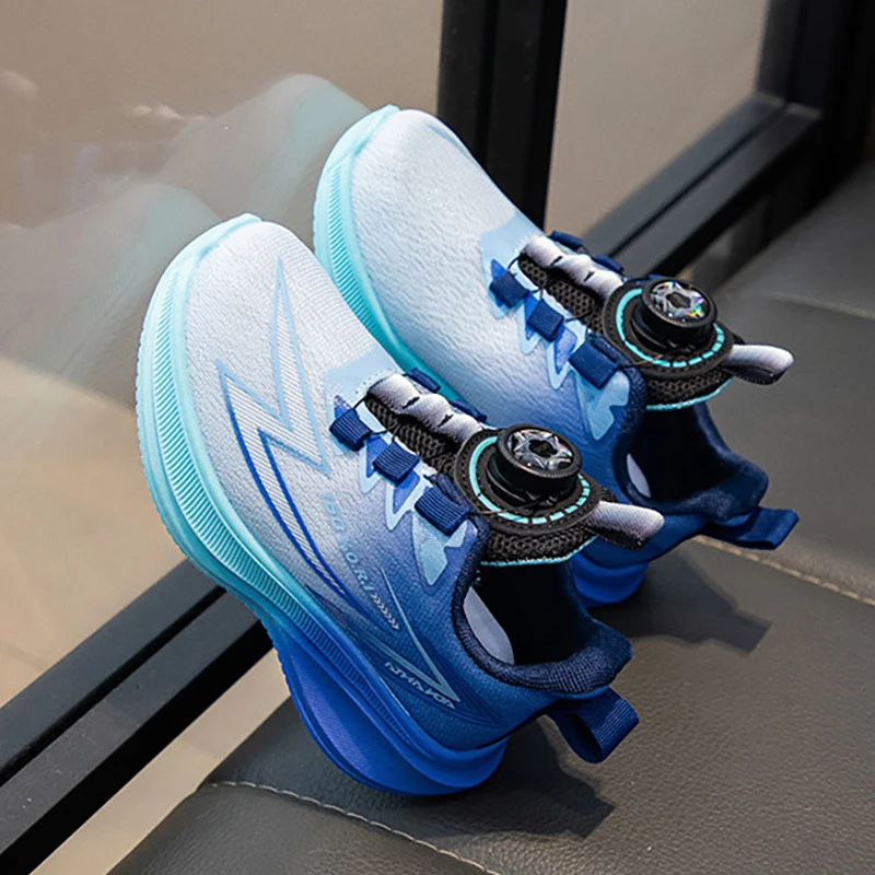 儿童运动鞋男童休闲鞋春秋新款渐变帅气篮球鞋轻便软底男孩跑步鞋