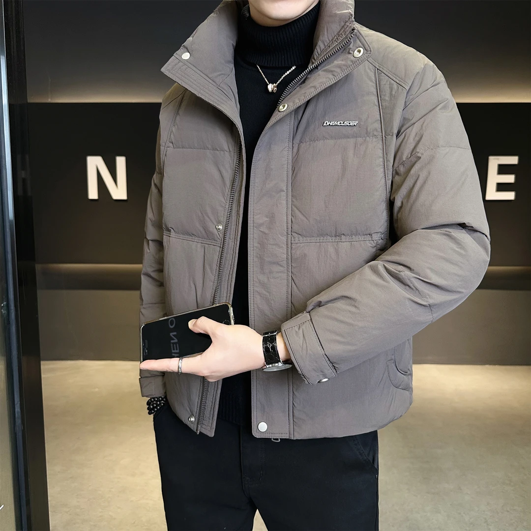 高级感羽绒服冬季外套男2025新款立领轻薄短款潮牌加厚衣服冬装男