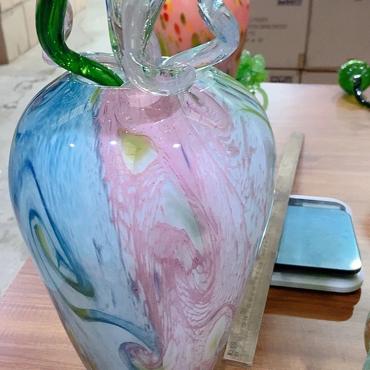 琉璃花瓶高度30厘米9厘米