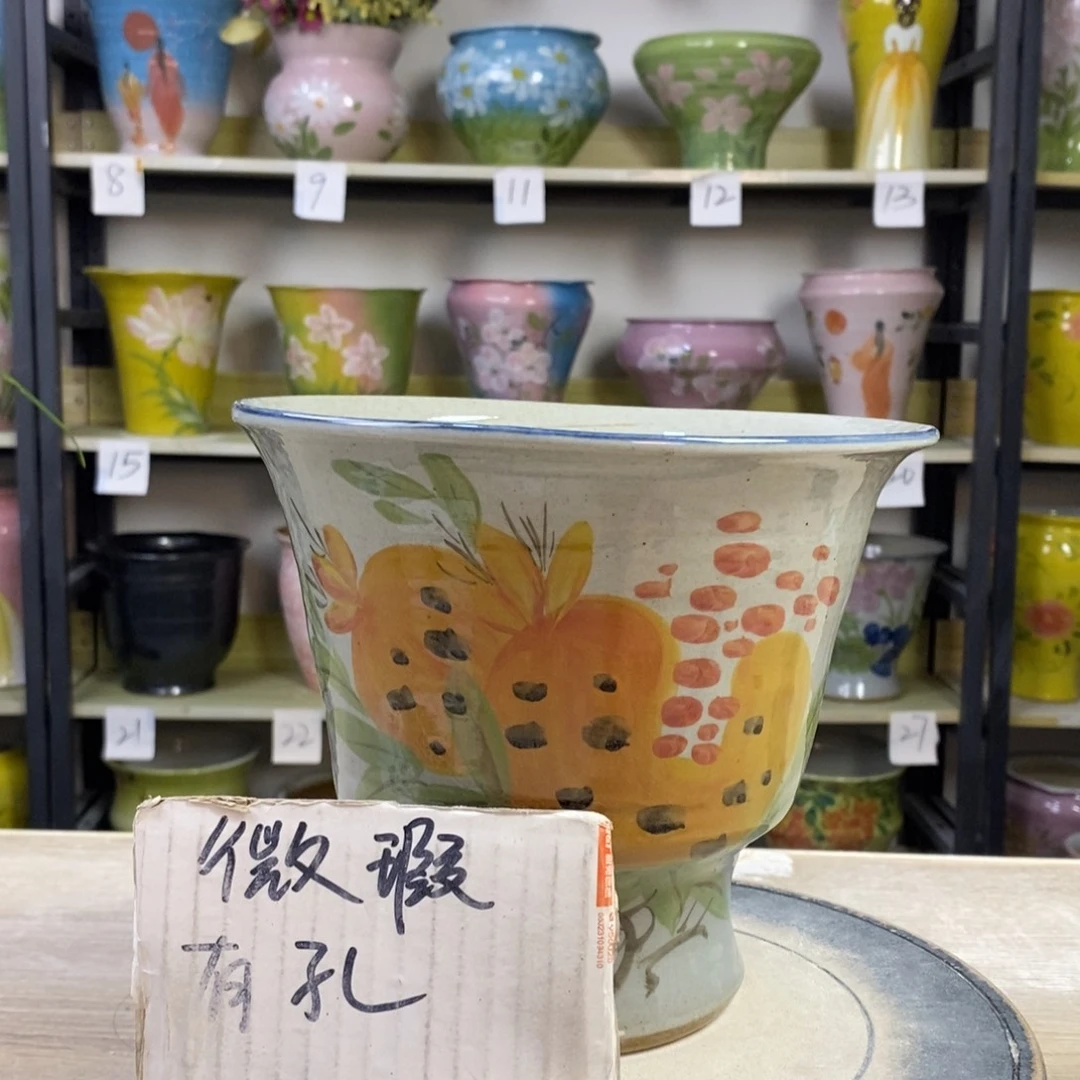景德镇手工手绘陶瓷花盆