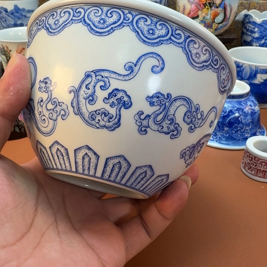 畅***安杯子陶景德镇全手工手绘瓷器