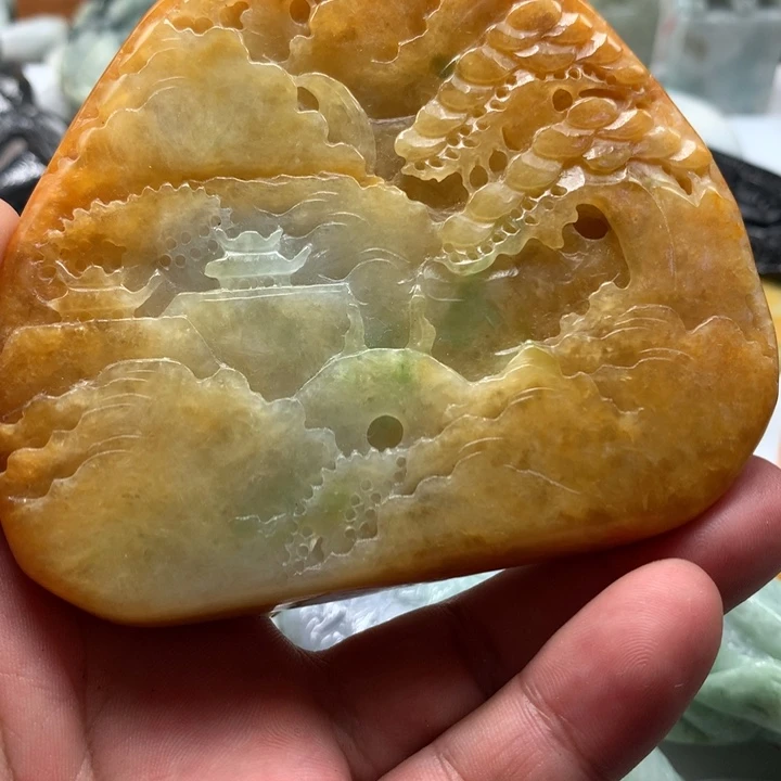 翡翠未镶嵌颈饰保真天然a货翡翠