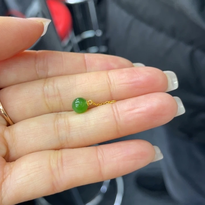 和田玉18K金镶嵌颈饰