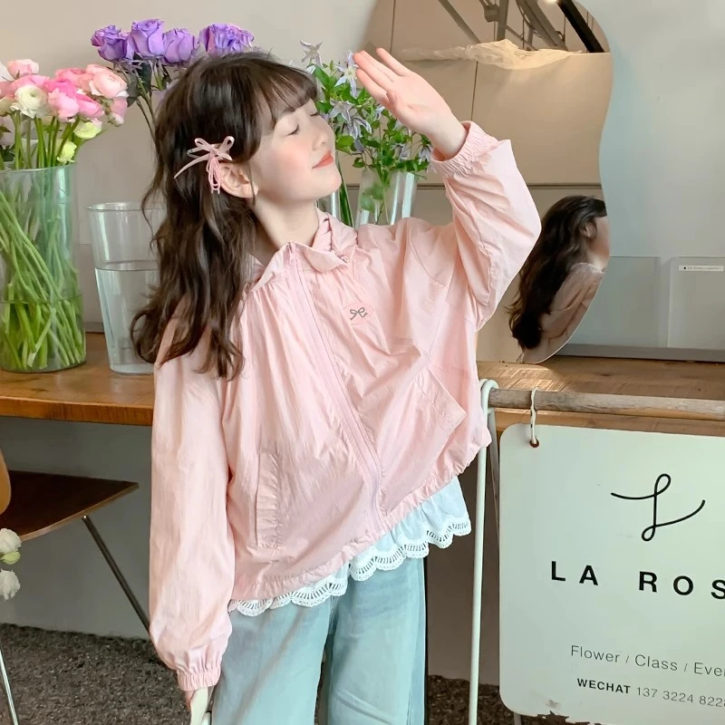 女童防晒衣夏装2025新款儿童洋气时髦薄款防晒服夏季外套大童上衣