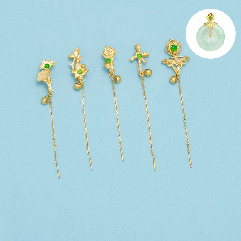 diy配件精致镀18K色平安扣扣头吊坠扣头调节链甜甜圈吊坠百搭时尚