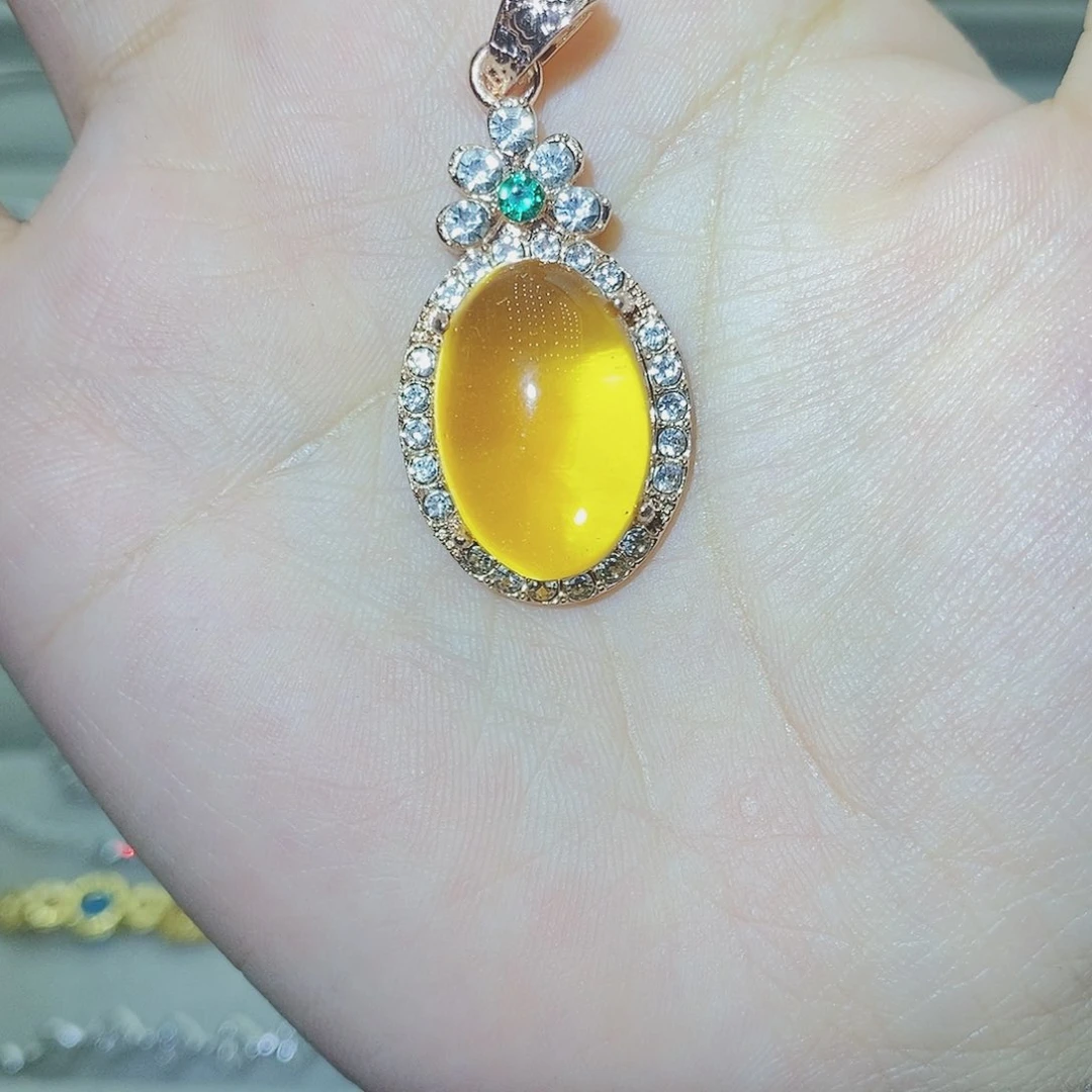 【闪购商品】托帕石耳饰银S925镶嵌