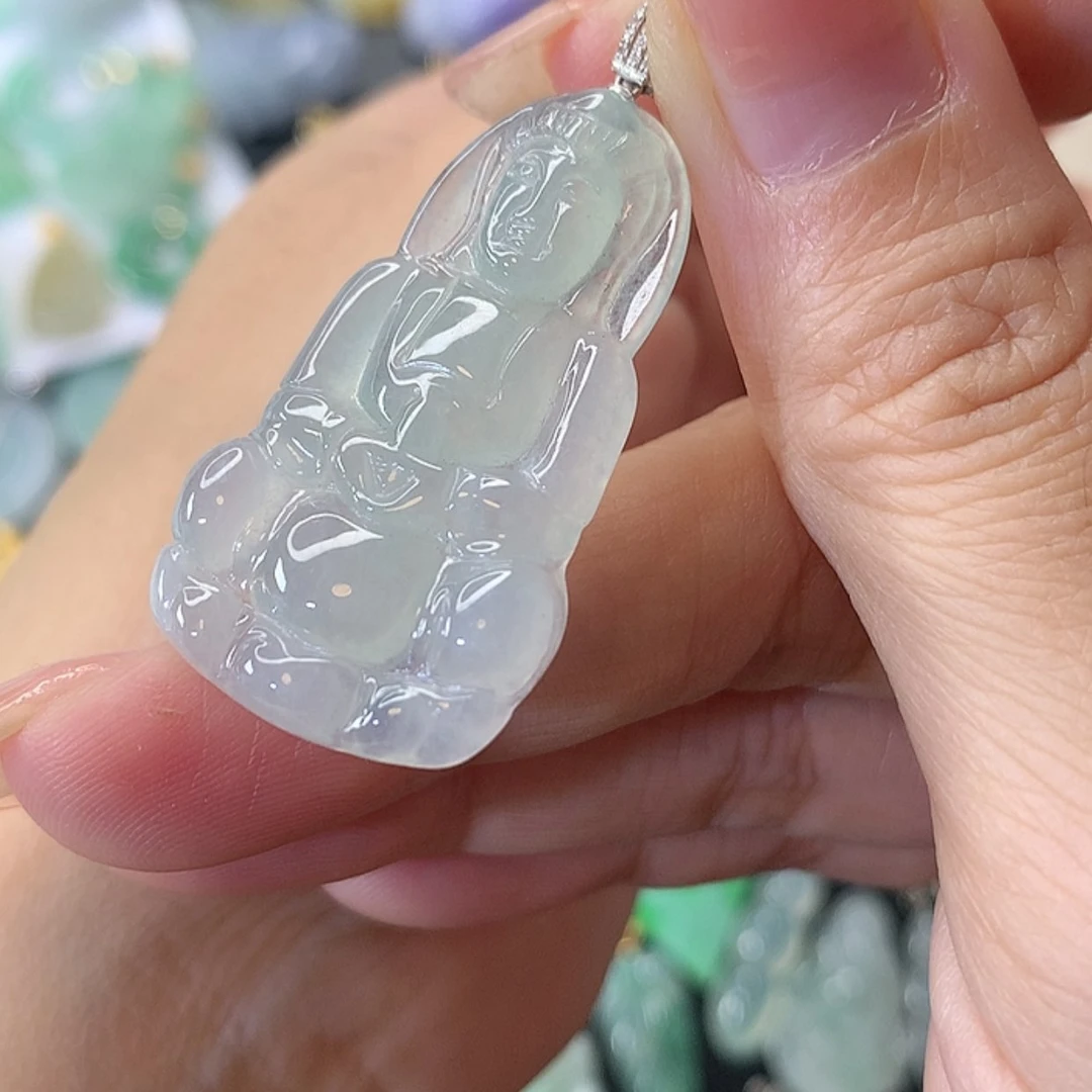 【闪购商品】翡翠吊坠(赠链)18K金镶嵌想**你