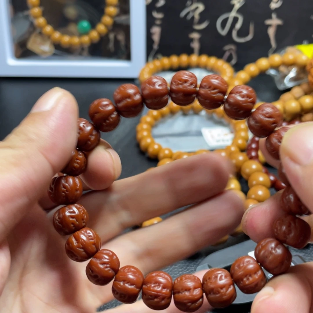 手串猴头核桃京八棱红12尺