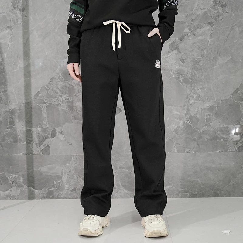 【清福利】冬季时尚简约刺绣运动休闲裤男潮牌宽松百搭美式潮流卫裤