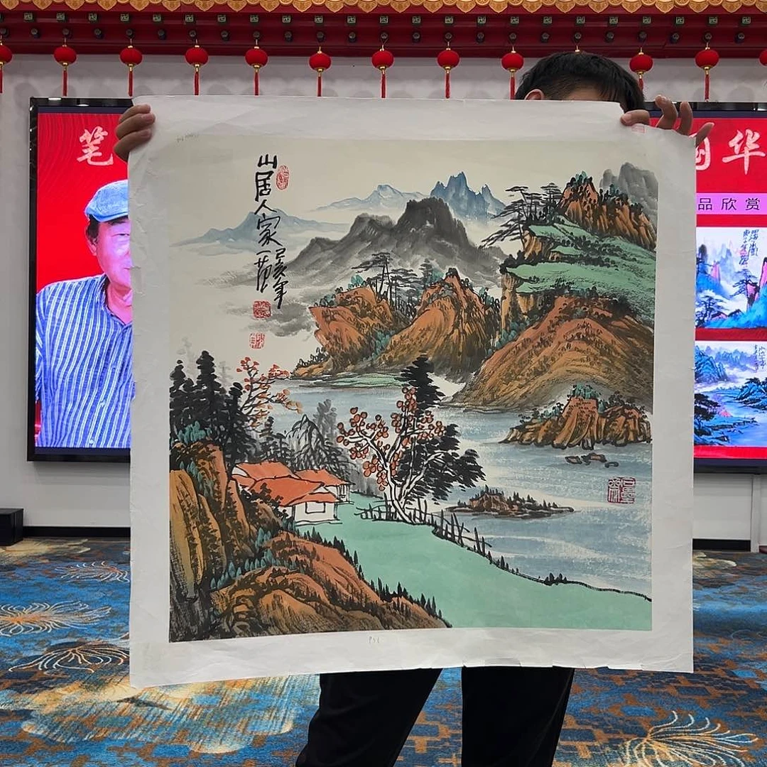 国画姜国华金袍原作