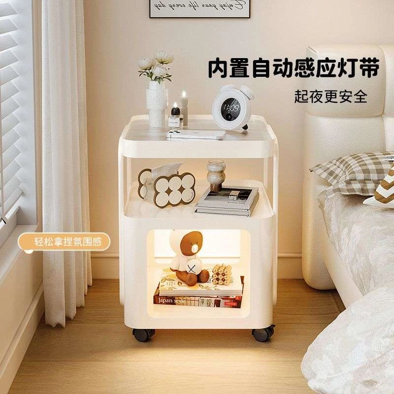 具铁艺床头柜家用卧室小型床边置物架子替代品小边几可移动ins风