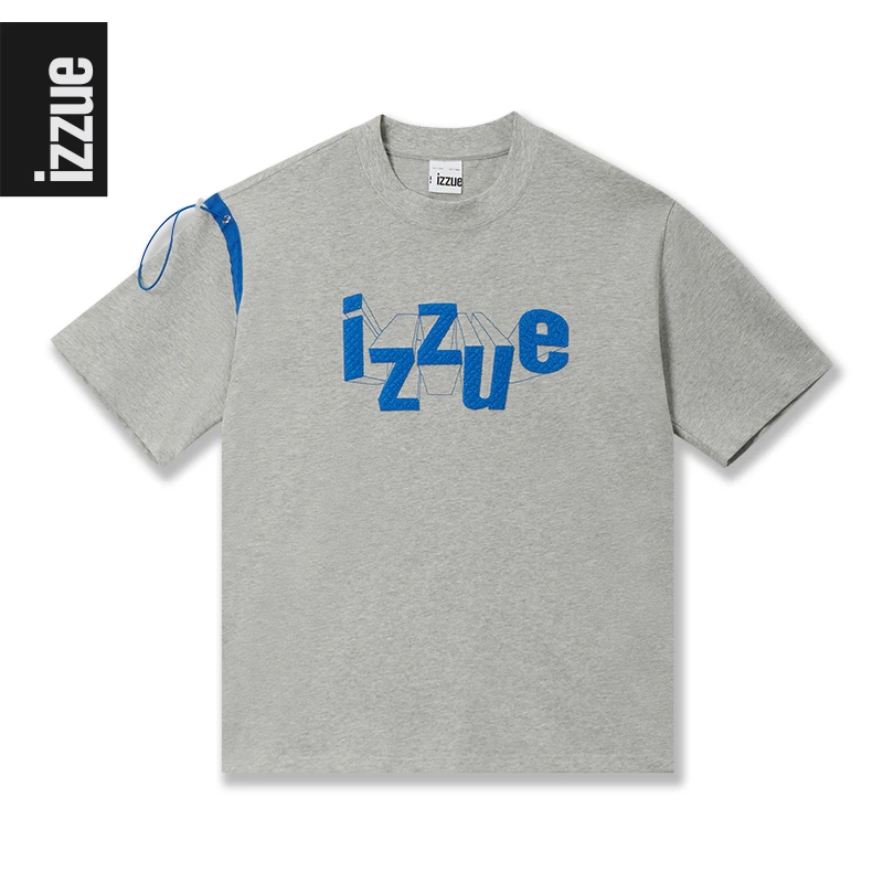 i.t izzue【高端线】设计感潮牌短袖夏季百搭刺绣T恤户外休闲宽松F