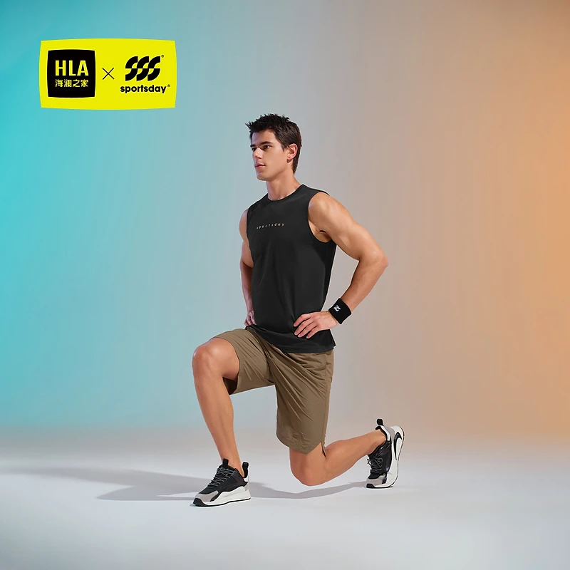 【sportsday马术运动】HLA海澜之家背心男24春夏新凉感防晒无袖男