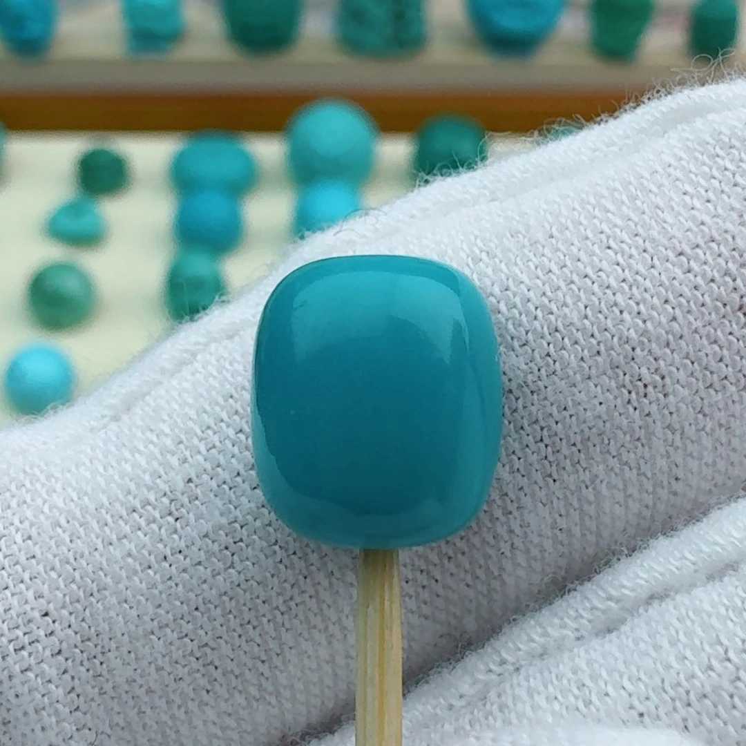 绿松石老型桶珠9.3未镶嵌