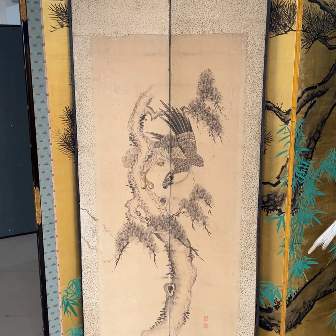 绘画屏风框画茶空间设计