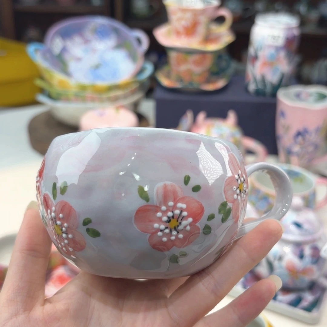 景德镇手绘高温釉下彩陶瓷茶具