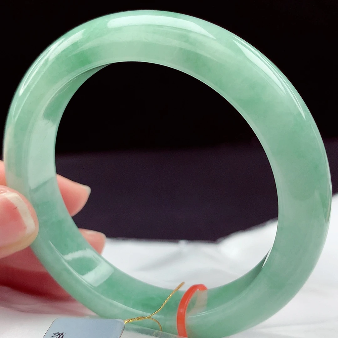 翡翠未镶嵌手镯56圈110