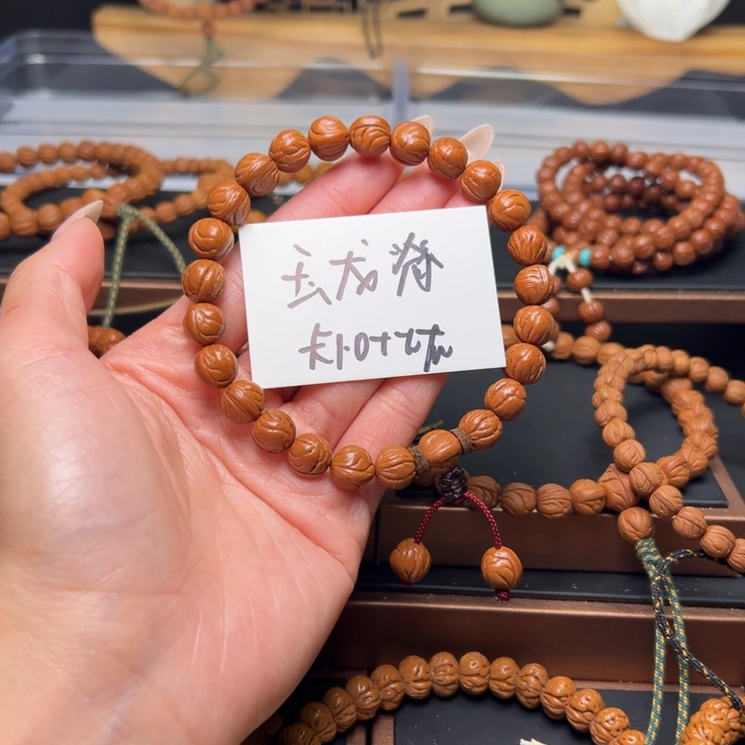 桃核吊坠秦岭野生龙纹桃核