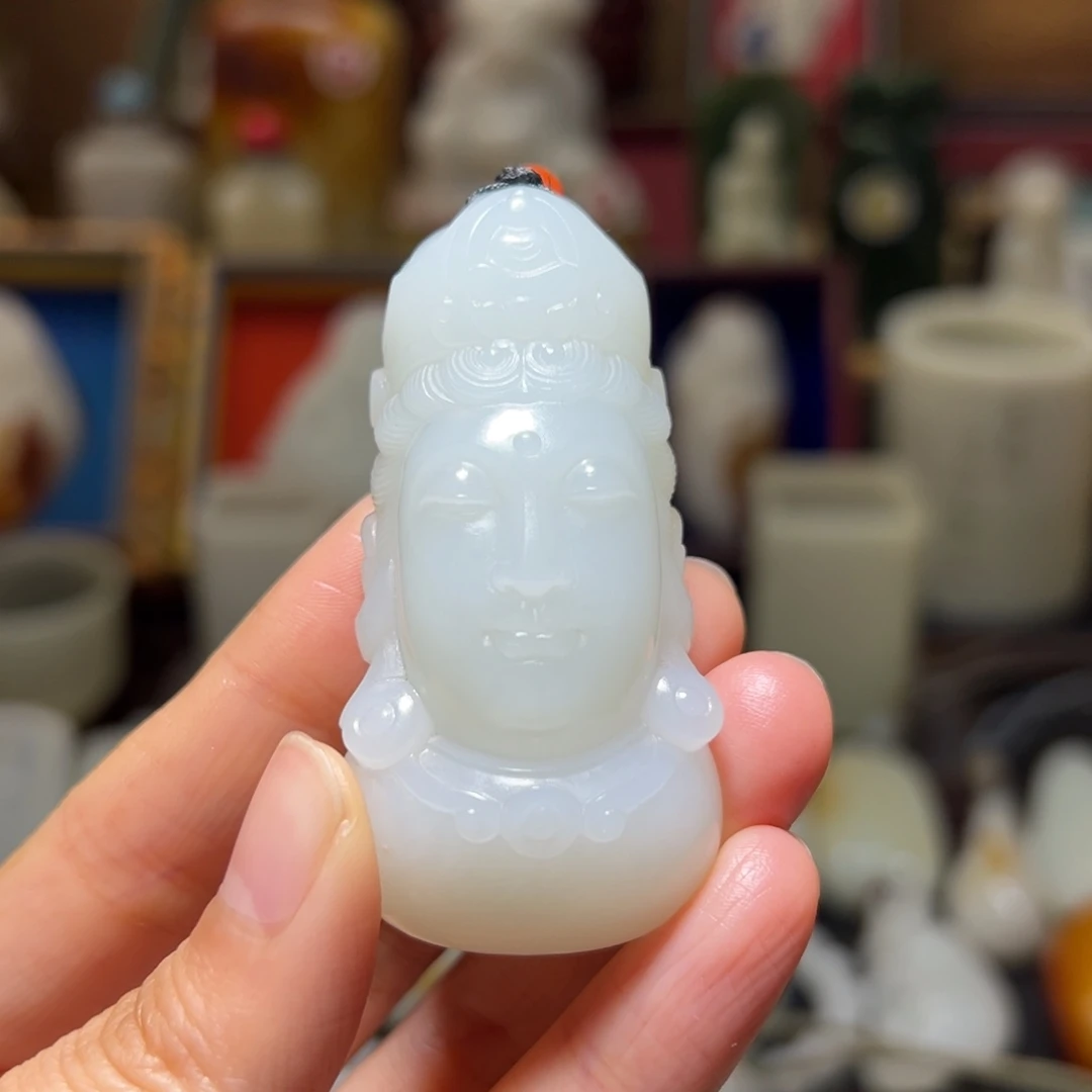 神***）和田玉未镶嵌挂件