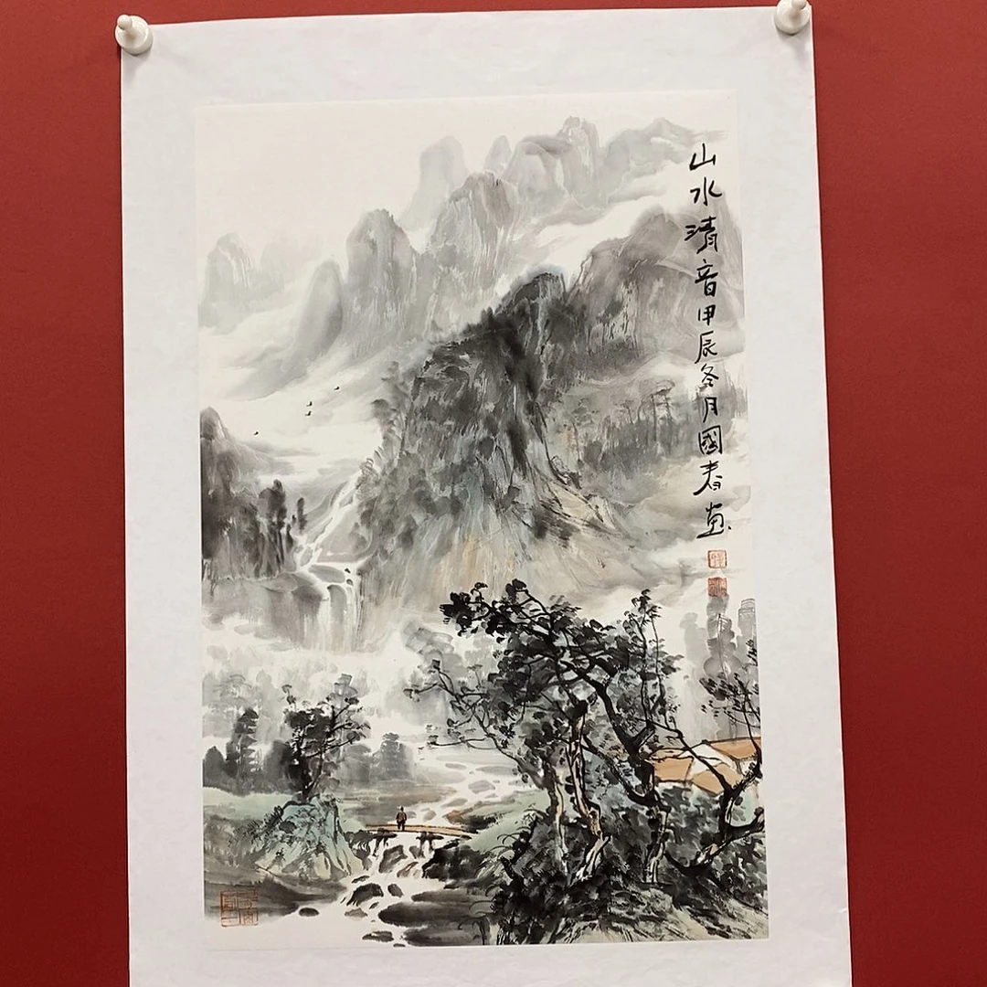 国画韦国春四尺三开精品佳作