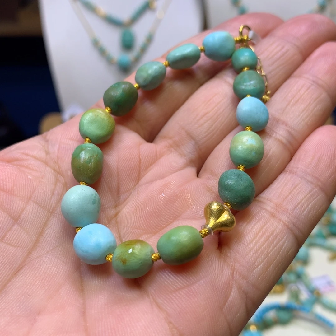 绿松石18K金镶嵌单圈