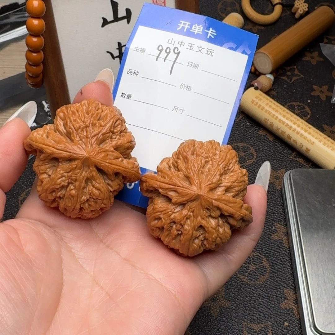 y***f把件文玩核桃44.5大粗筋999