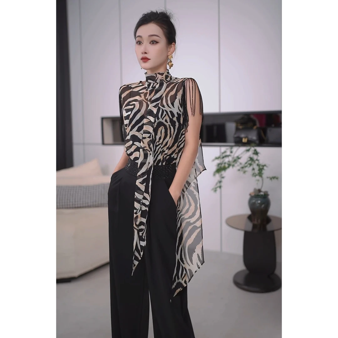 【老板娘高定】设计师款流苏上衣时尚潮流洋气显瘦小件百搭款2953