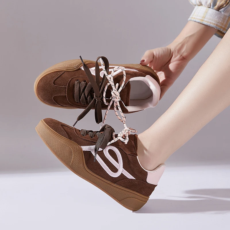 2025早春新品平底德训鞋潮流时尚ins复古运动鞋夏季百搭小众女鞋