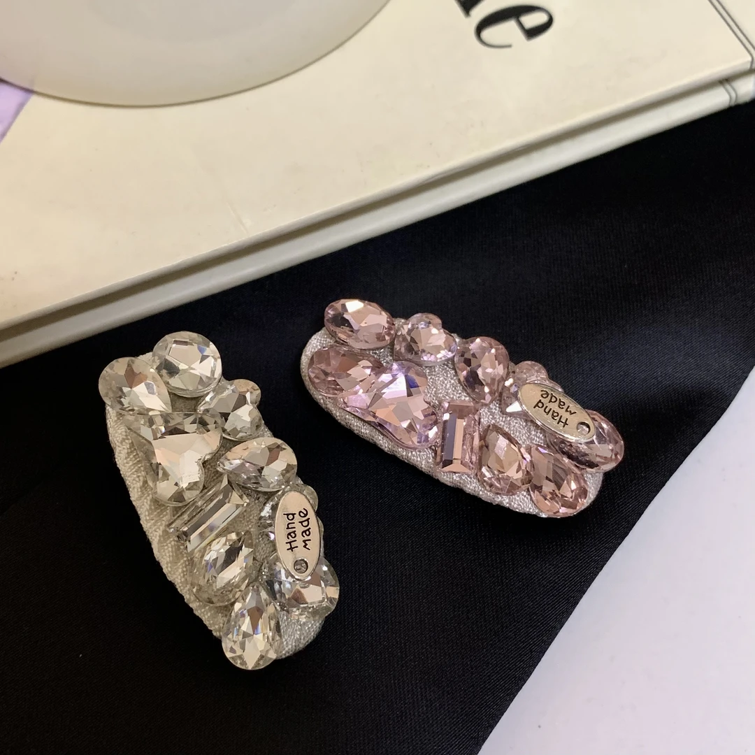 法式高级感重工水晶发夹发卡淑女气质刘海夹前额碎发夹边夹BB夹