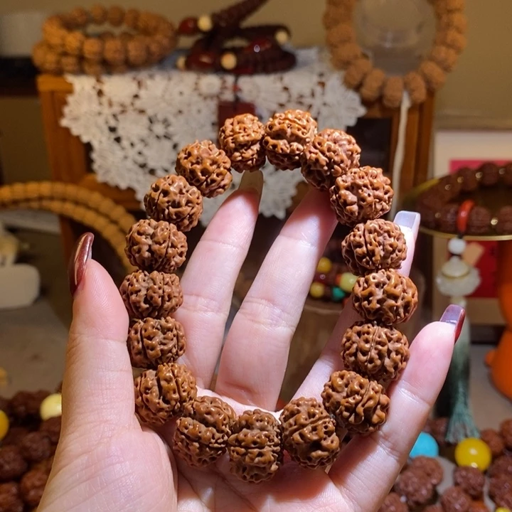 金刚菩提手串175原籽球王帝王花一物