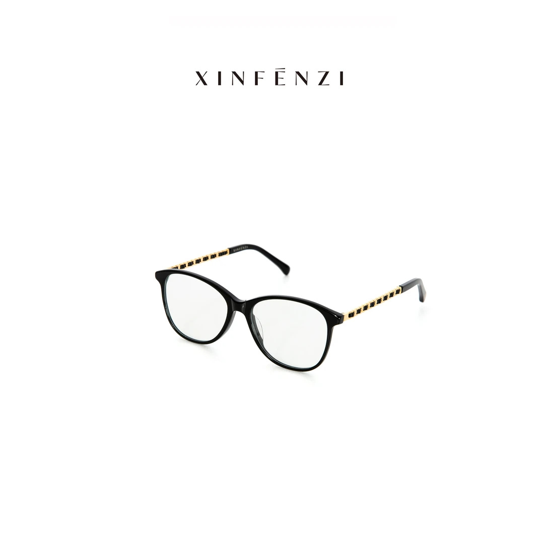 【甜心宝贝】XINFENZI 顶配版编织素颜防蓝光平光镜眼镜 PS22172