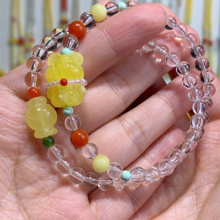 蜜蜡未镶嵌手链5.5mm