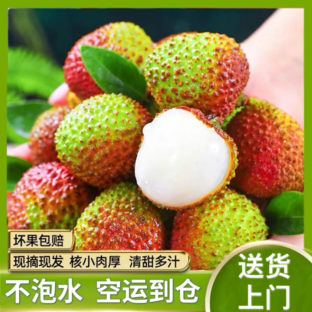 617【次日达】广东茂名荔枝鲜甜爆汁当季水果带箱3斤/5斤果肉饱满多仓发货荔枝同城送新鲜广东省
