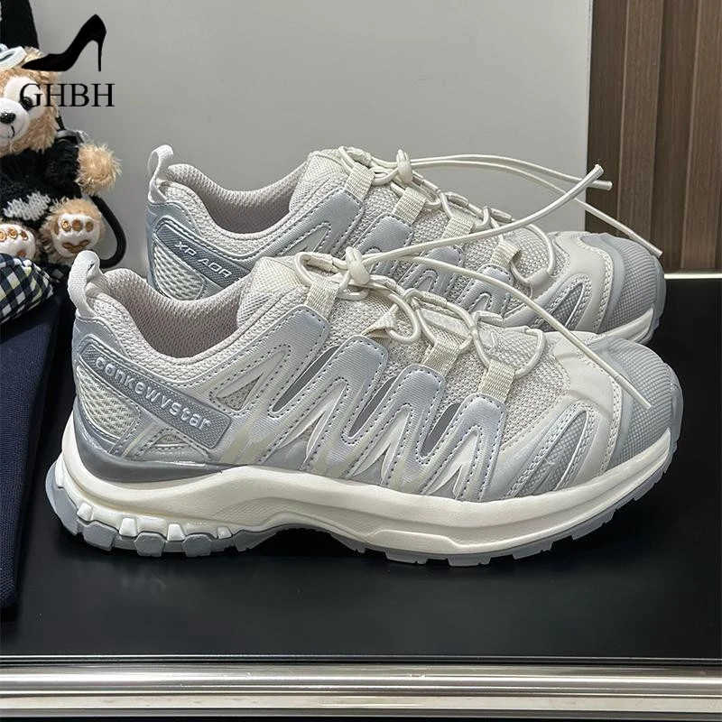 小众厚底登山鞋女新款春夏百搭休闲运动鞋户外轻便透气老爹鞋