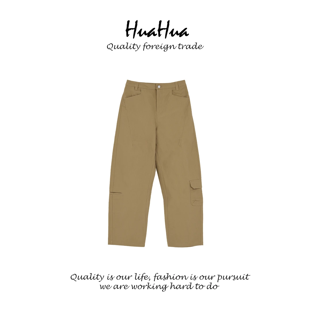 HUAHUA 100%棉 不对称酵洗工装裤 KZ339