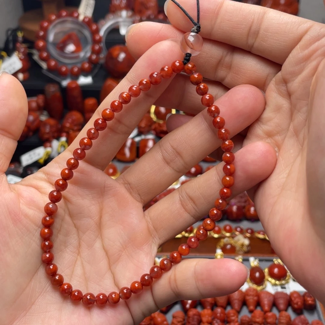 【闪购商品】未镶嵌5mm手机链南红玛瑙