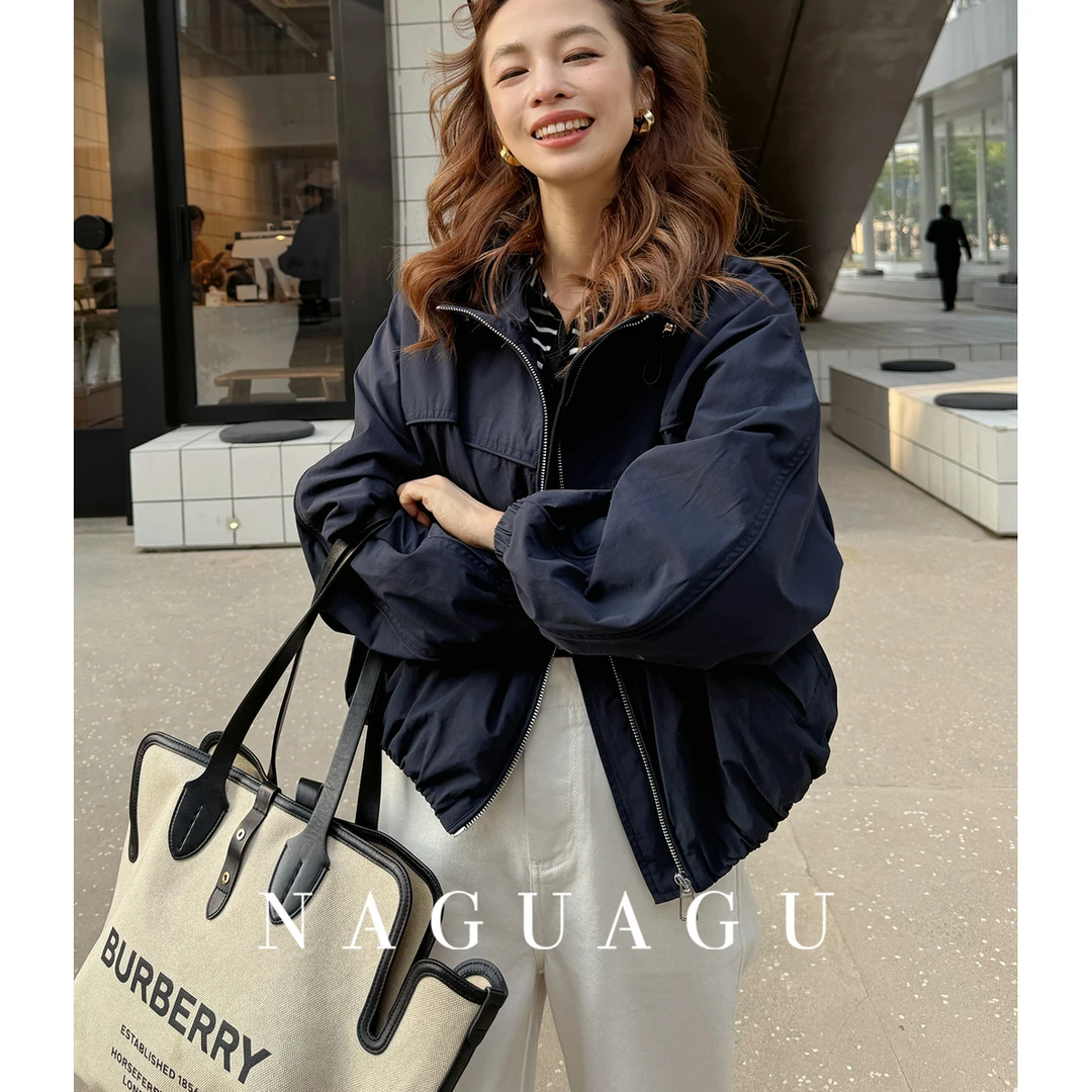 【普林斯夹克】優质棉混纺 休闲佰搭短款外套直筒廓形女FX1WT0558