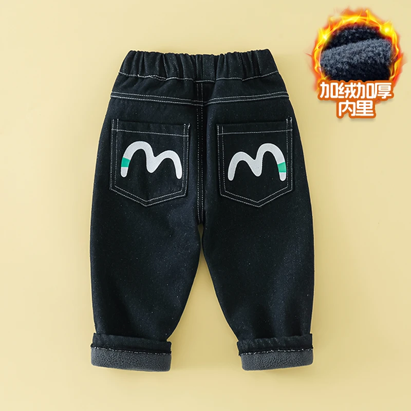 【小洛家青青专属】2024冬季新款百搭加绒牛仔裤4K239-1