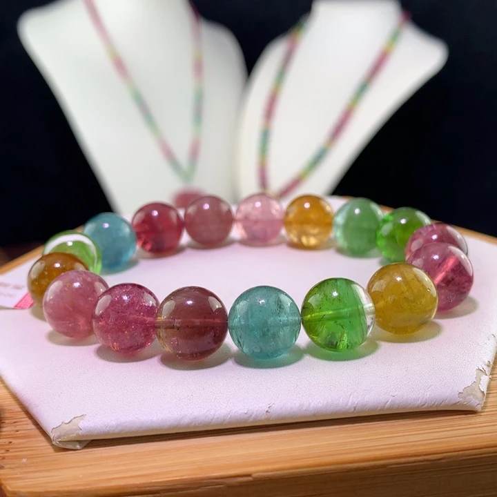 双色碧玺手链未镶嵌