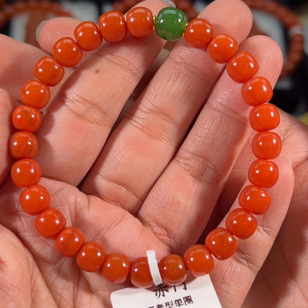 南红玛瑙未镶嵌老型单圈7.9mm